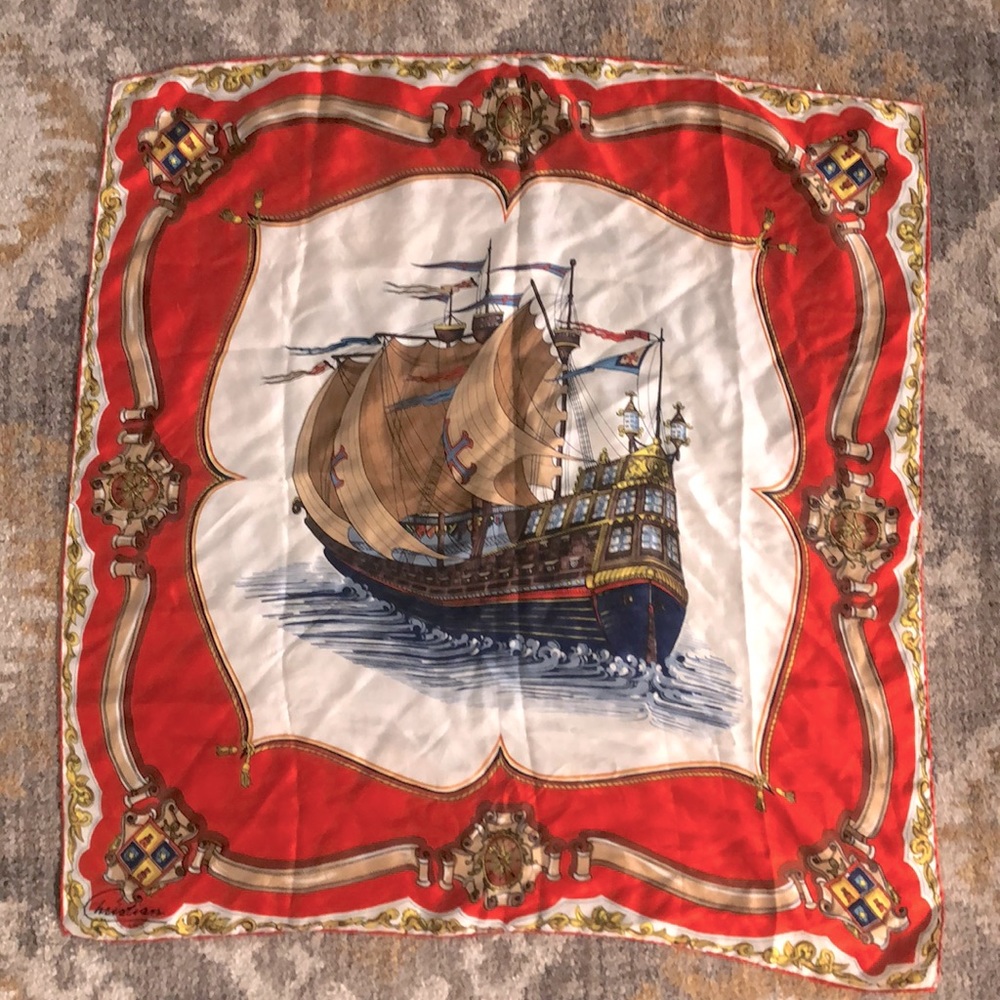 Vintage Christian (Paris) silk scarf